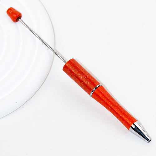 #10 Glitter Orange-Beadable Pen Base